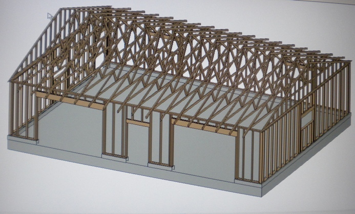 PERMIT READY 28' x 36' GARAGE PLAN DRAWN TO SCALE BLUEPRINTS AND MATERIALS LIST gallery