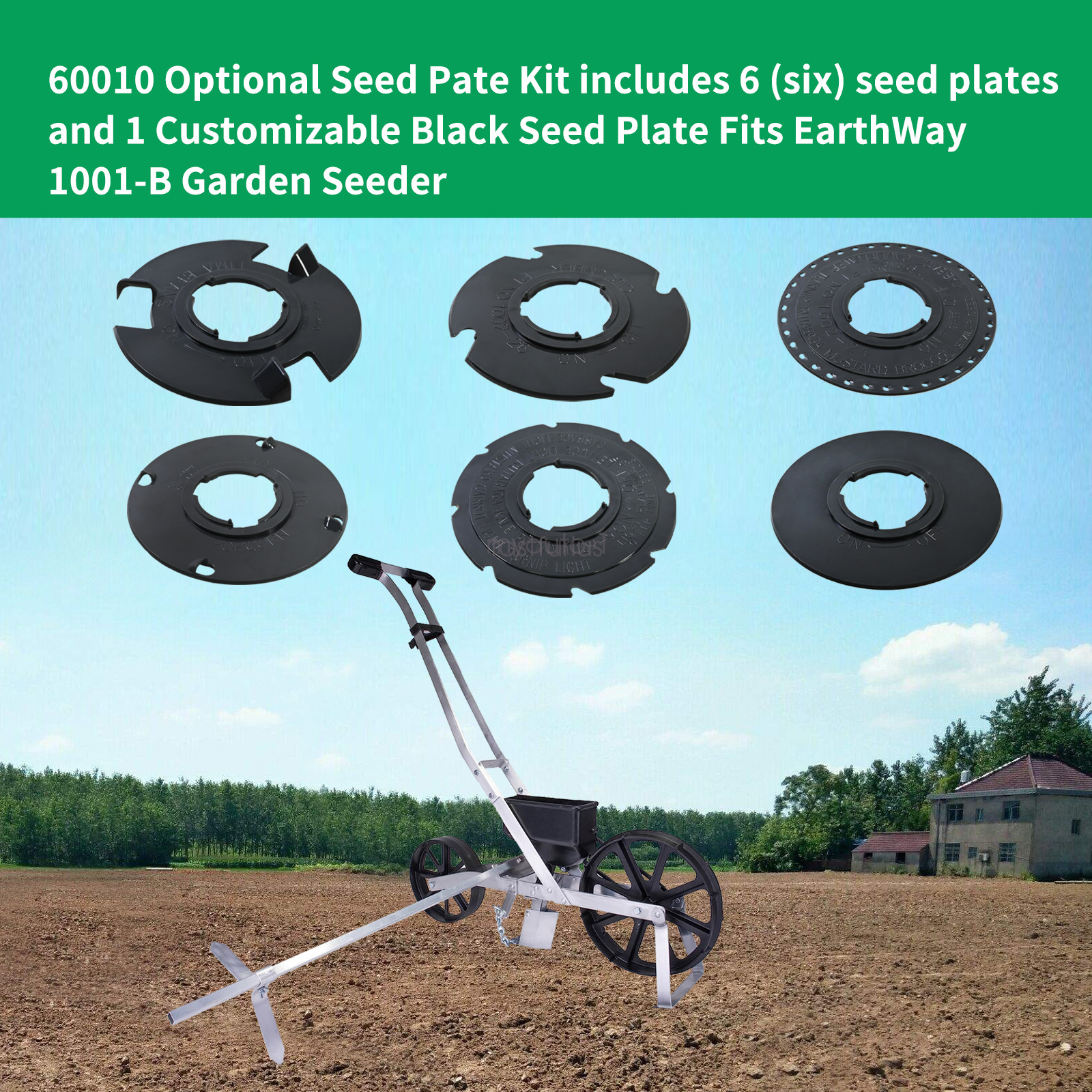 60010 Optional Seed Plate Set Compatible with EarthWay Garden Seeder 1001-B gallery