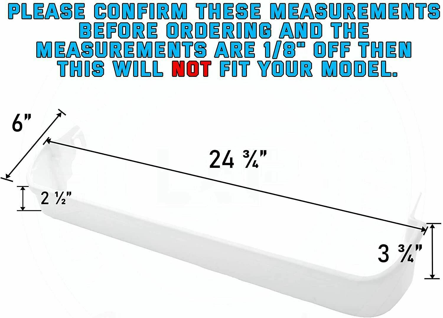 Top Door Bin Shelf Compatible with Frigidaire or Kenmore Refrigerator 240338001 gallery