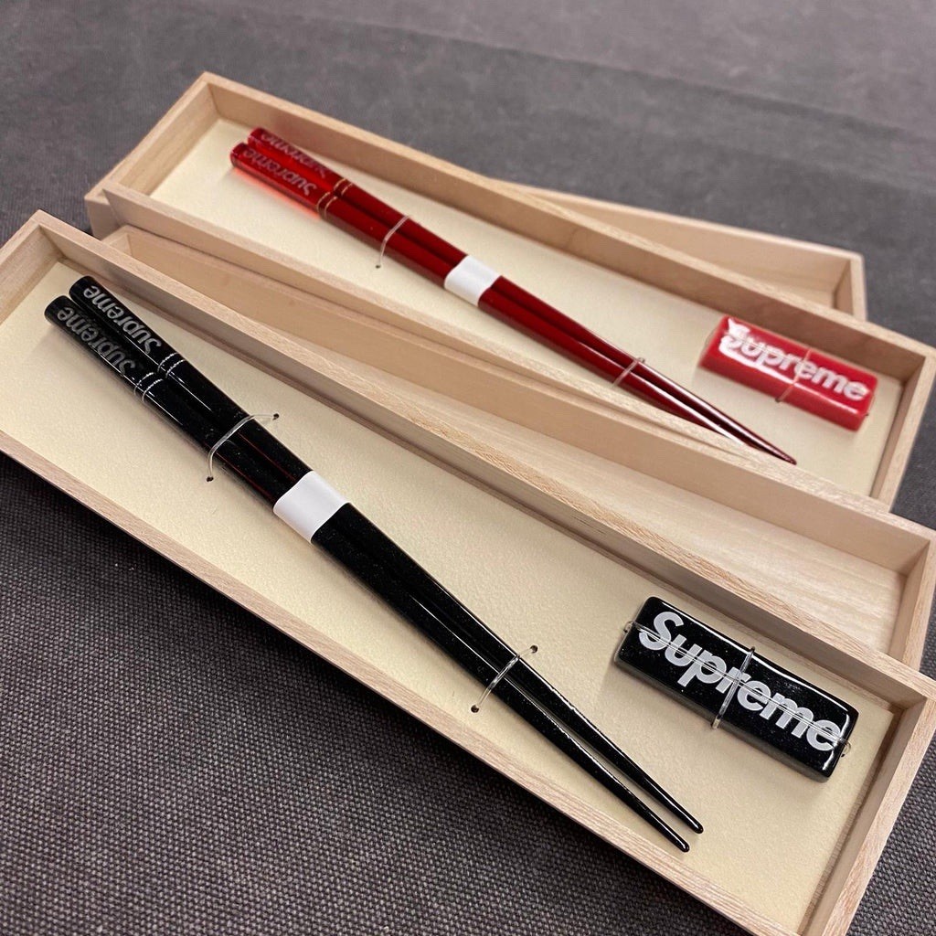 SUPREME FW23 Chopstick Set Red OR Black Box Logo BRAND NEW gallery