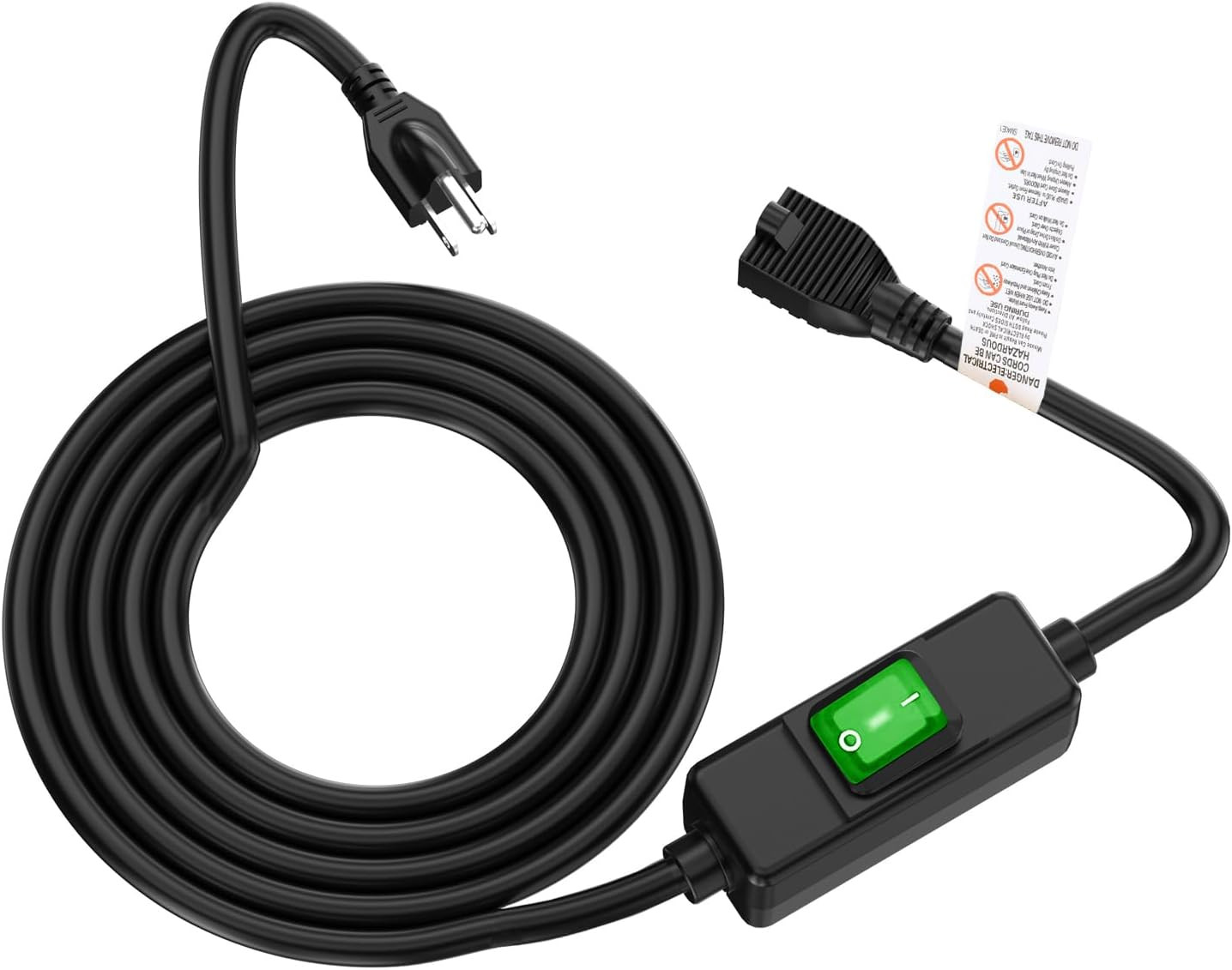 (6Feet) 3-Prong Outdoor Waterproof Extension Switch Cord, In-Line On/Off Switch gallery