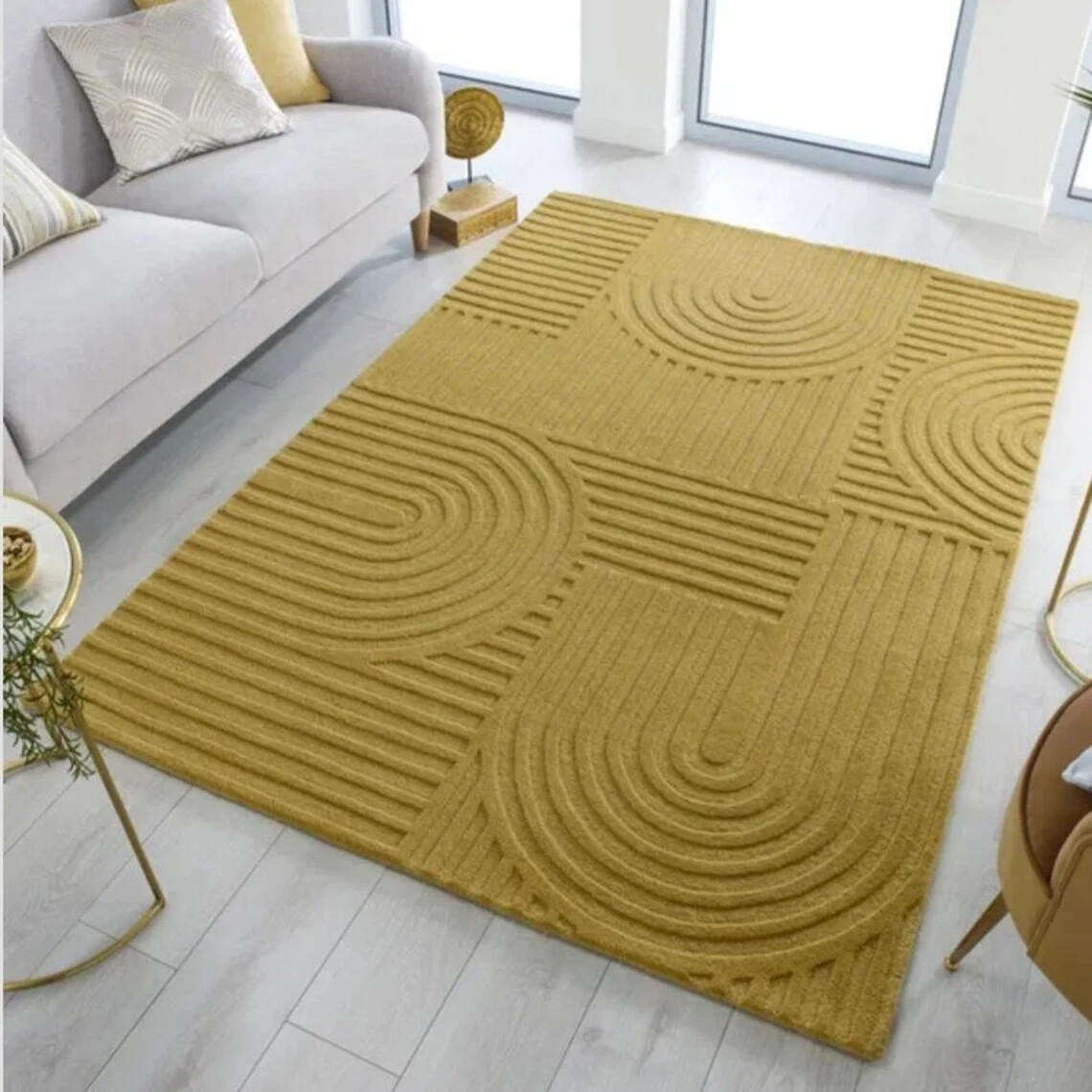 Modern Loop Cut Pile design rugs Hand Tufted 100% Wool Handmade Area Rug Carpet gallery
