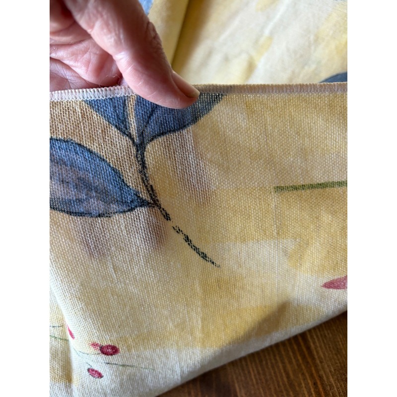 Croscill Botanica Tablecloth 90x56 Rectangle Vintage Yellow Floral Linen Print gallery