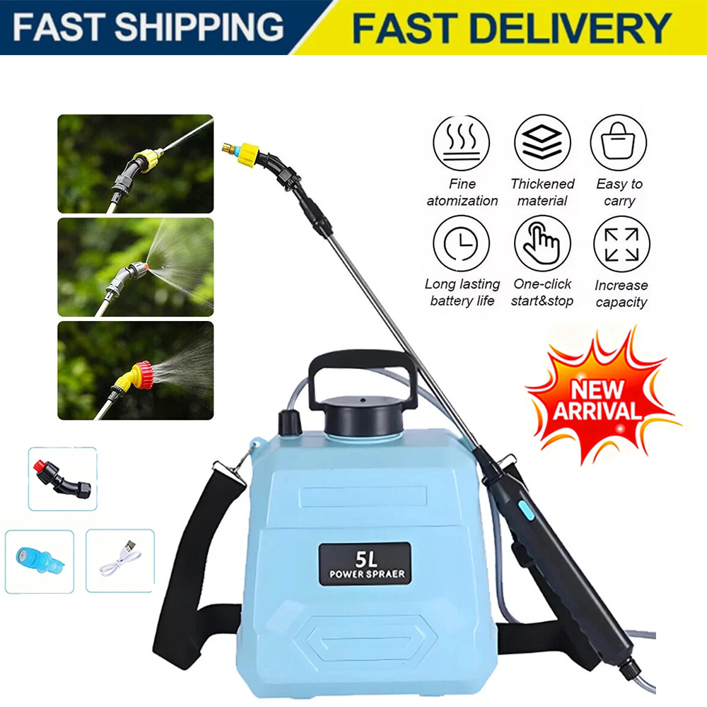 Rechargeable Electric Garden Plant Sprayer 5L Battery Powered Sprayer 2 Nozzles gallery