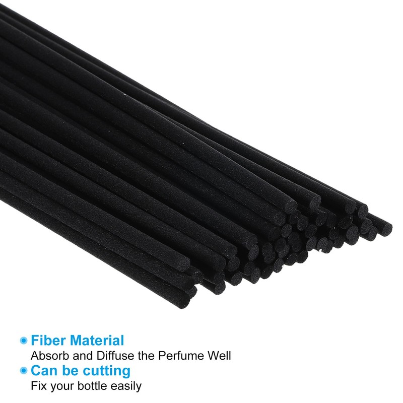 20CM/8" Reed Diffuser Sticks Set, 50 Pack Stick with Decoration Bottle, Black gallery