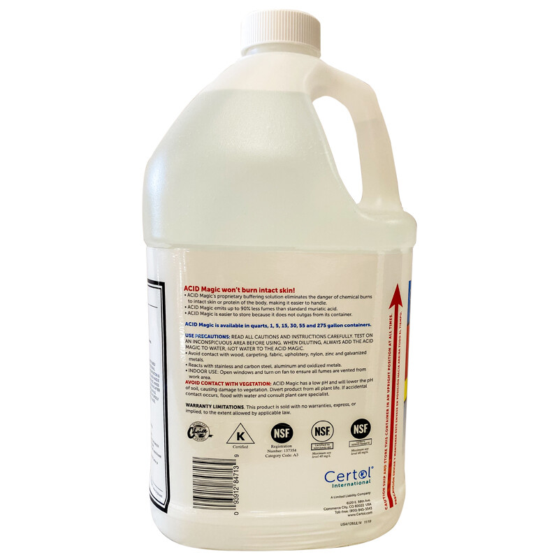 *New* Certol Acid Magic® Buffered Muriatic Acid, 1 Gal. USA/128 Expiration 2023 gallery