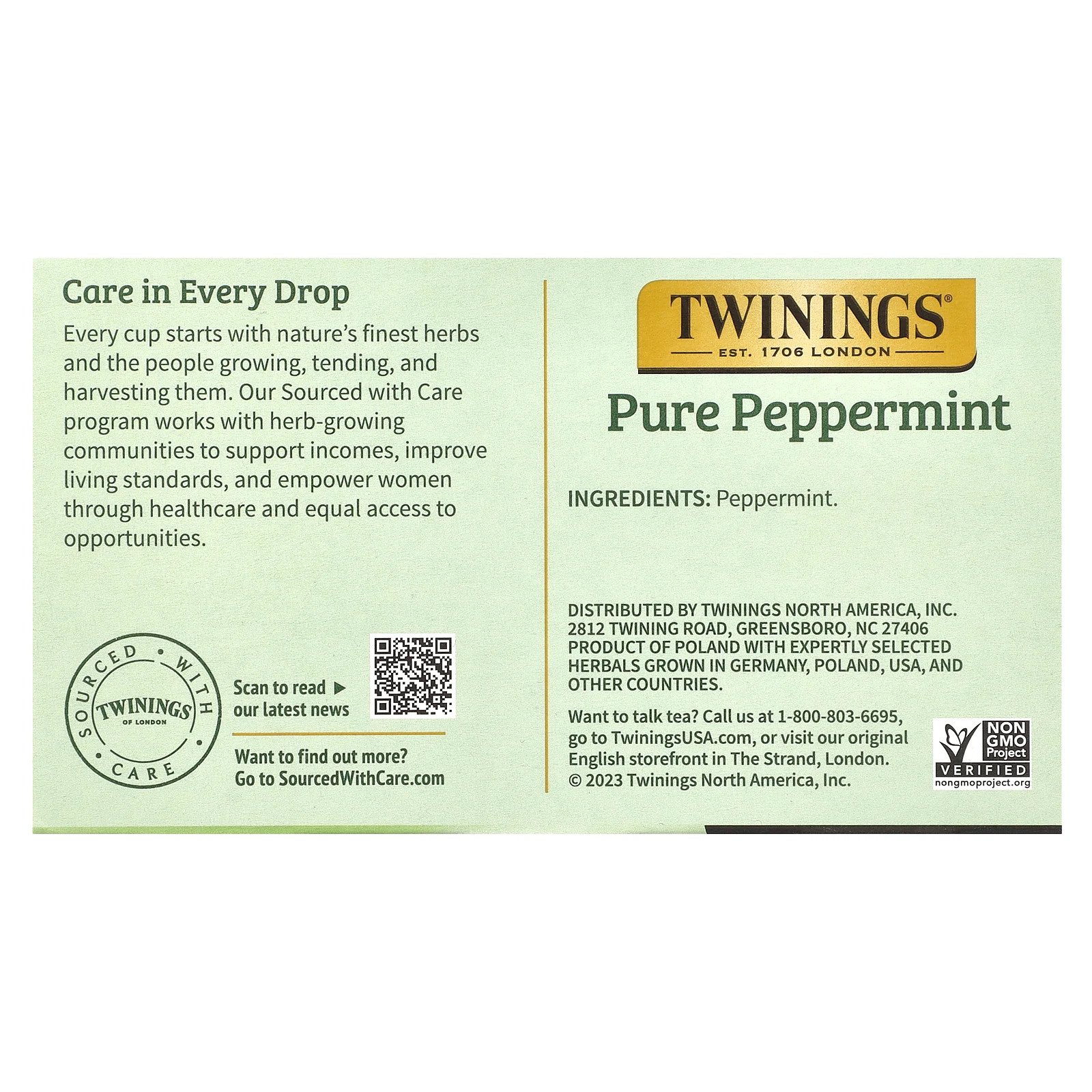 Herbal Tea, Pure Peppermint, Caffeine Free, 50 Tea Bags, 3.53 oz (100 g) gallery