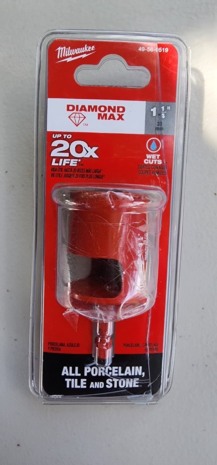 Milwaukee 1 in. Diamond Max Hole Saw Model # 49-56-0517 glass tile granite gallery