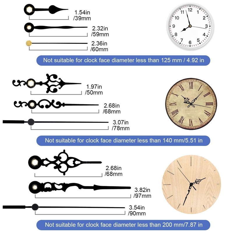 EEEKit Chiming Clock Mechanism Replacement, Battery Motors with Chime Black gallery