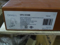 Omnipro OPH-151MB Highlight Pull out kitchen sink faucet 1 or 3 hole Black S1