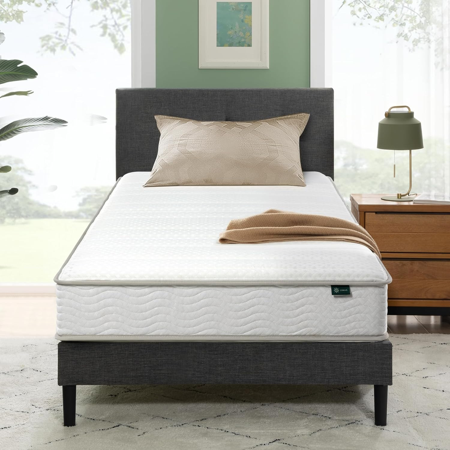 6 Inch Foam and Spring Hybrid Mattress [New Version], Twin, Medium Firmness, Dur gallery