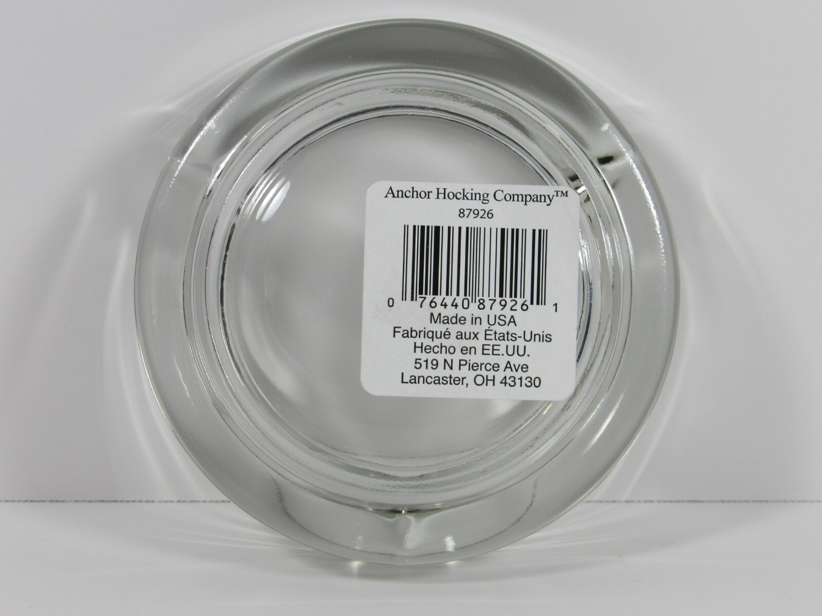 Ashtray Classic 4 Inch Clear Glass Round by Anchor Hocking Made in the USA gallery