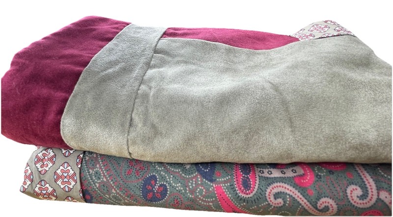 Patchwork Pillow Shams Silk Blend Pair 2 Quilted Floral Standard Boho Rare gallery
