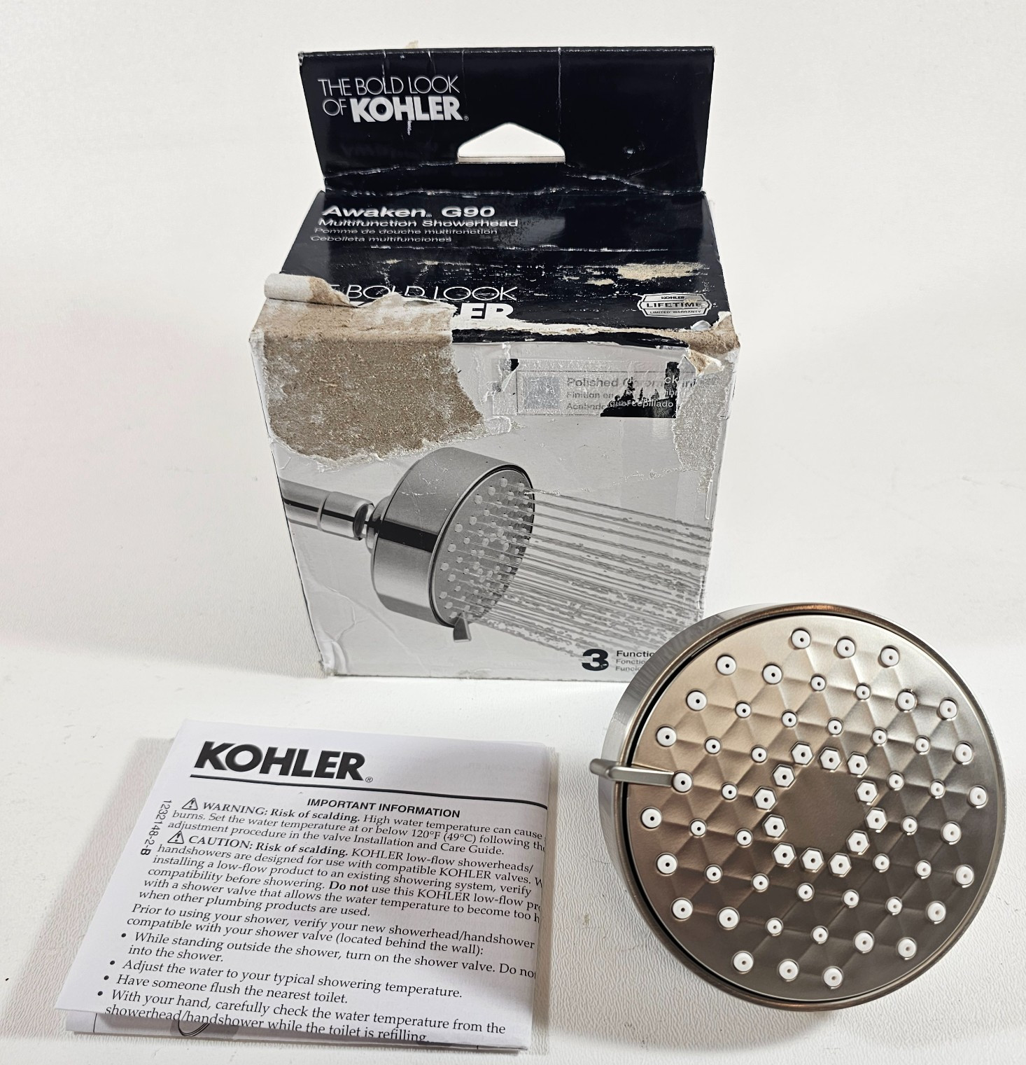 Kohler Awaken G90 Multifunction Showerhead Brushed Nickel 72418-Y-BN Open Box gallery