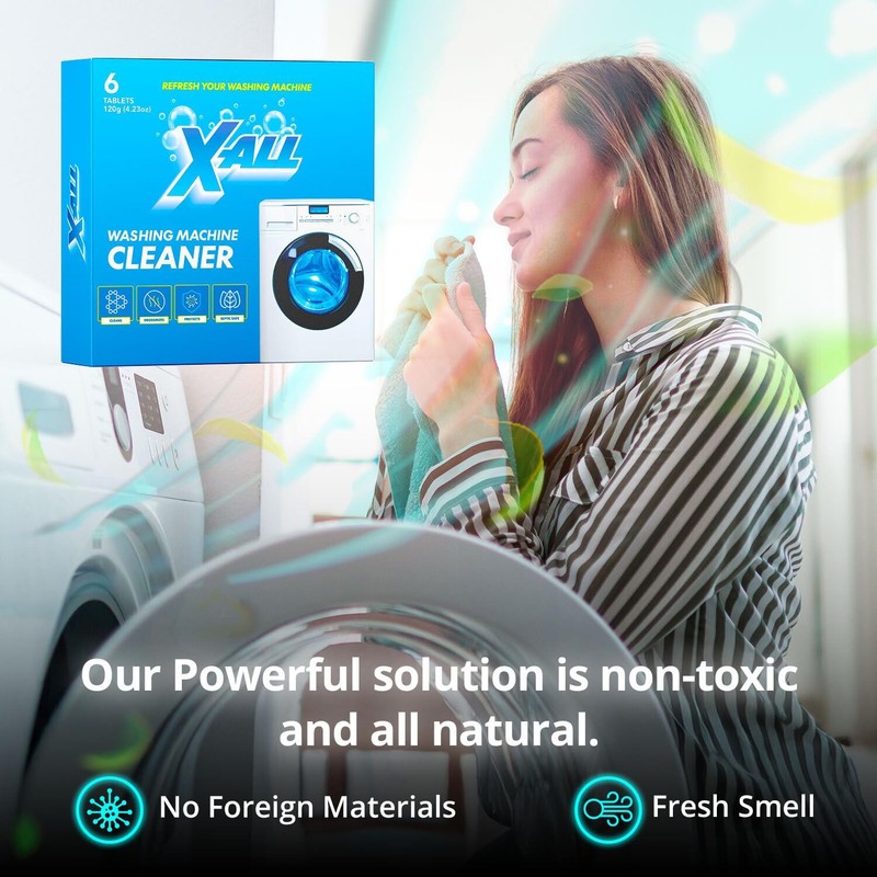 X-ALL Washing Machine Cleaner – Deep Cleaning Tablets, Cleans and refreshes t... gallery