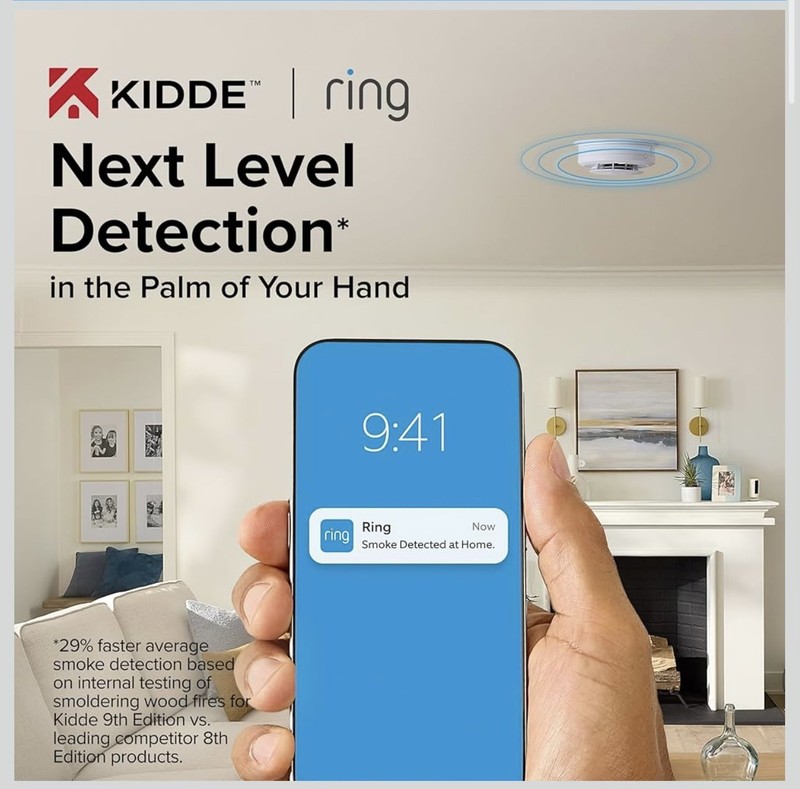 Kidde Ring Enabled Smart Smoke + Carbon Monoxide Alarm Detector Wired RGCUAR-RW gallery