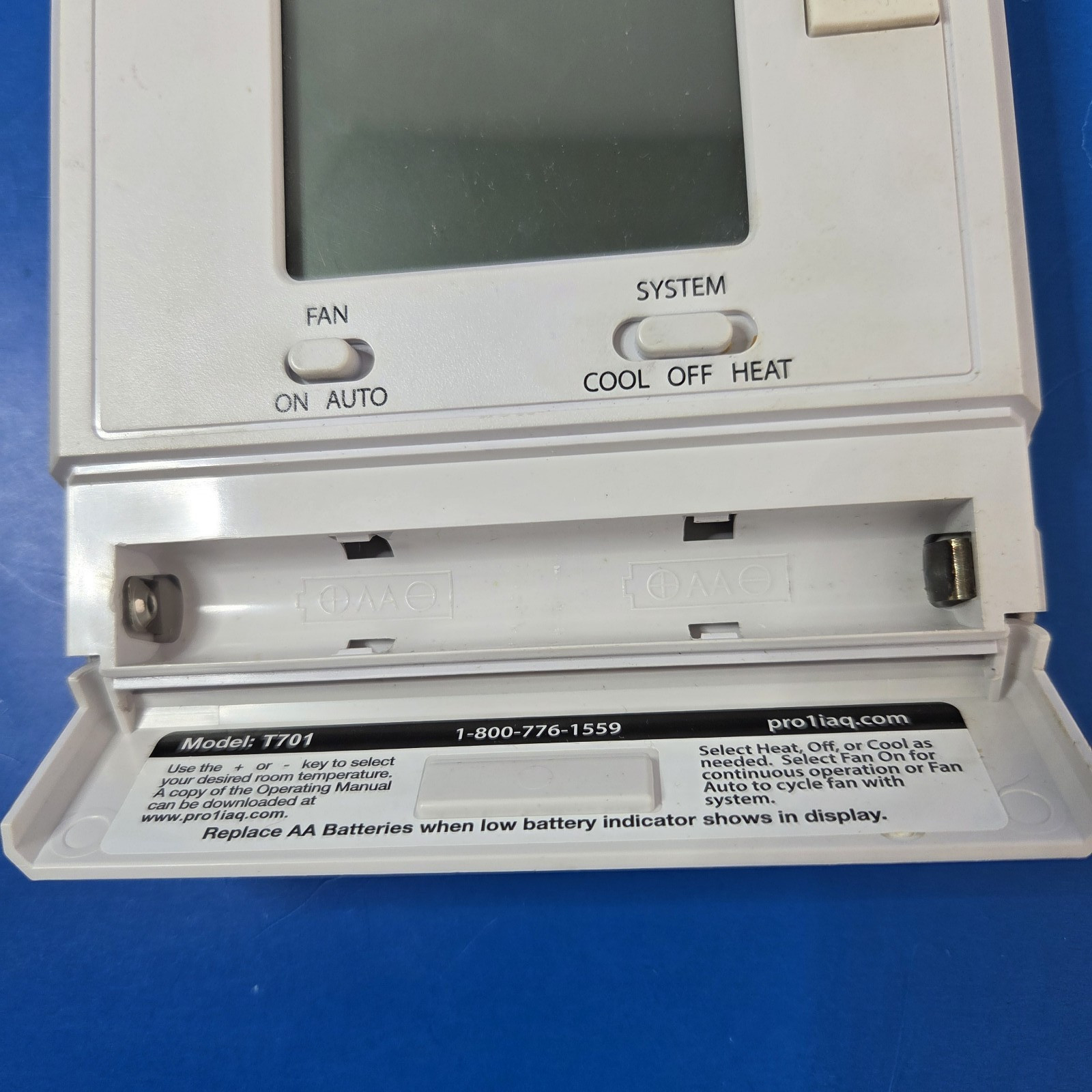 Pro1 IAQ T701 Digital Non-Programmable Thermostat Not Tested, Working or Parts gallery