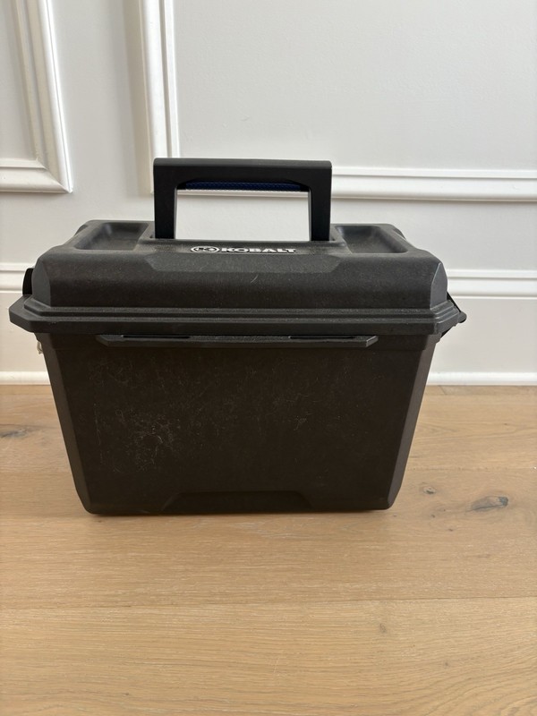 Kobalt Locking Latching 16 Inch Hard Sided Tool Box With Closed Lid And Handle gallery