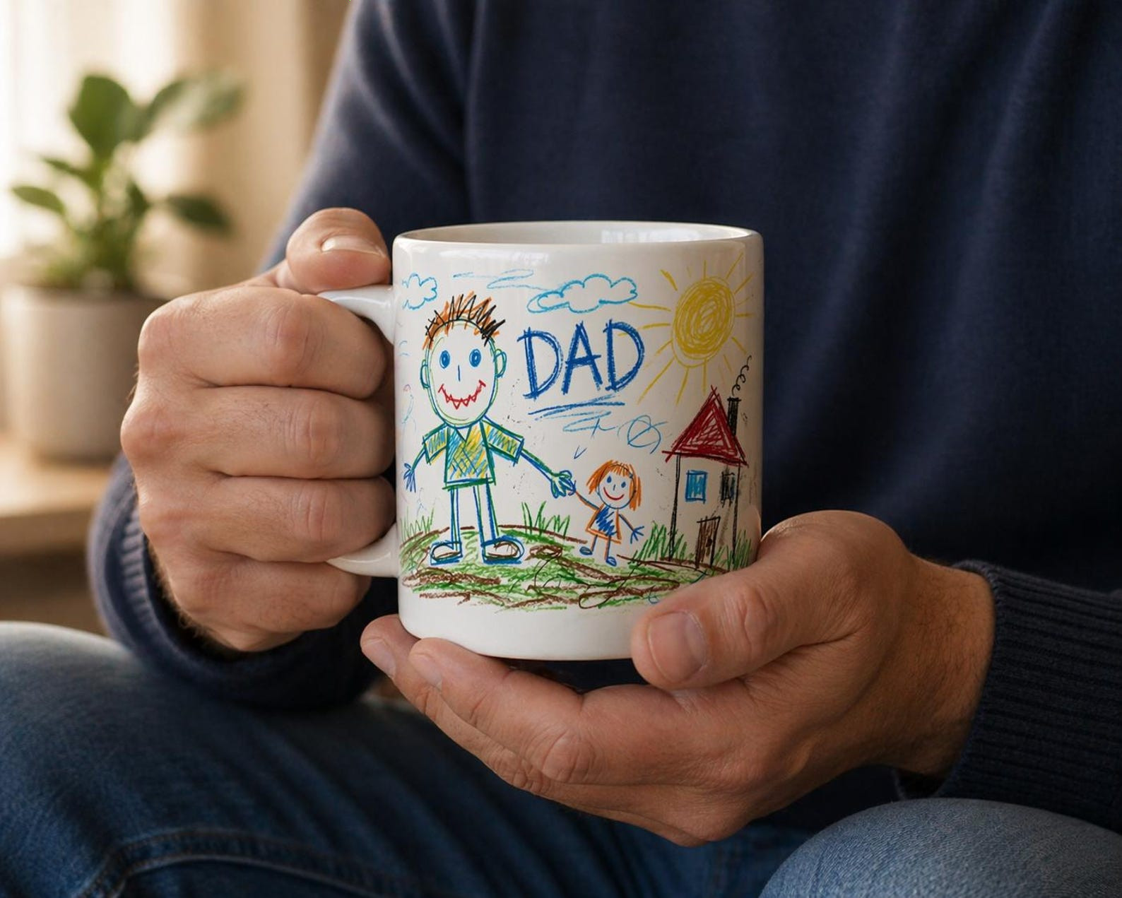 Custom Kids Artwork Mug Turn Child Drawing Into Coffee Cup Personalized Dad Gift gallery