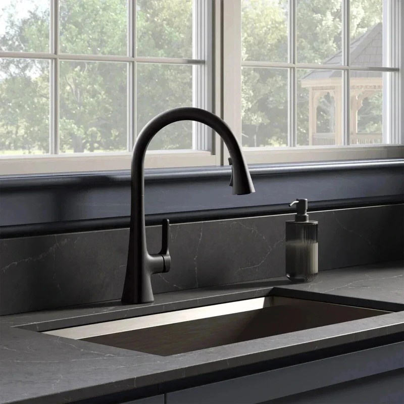 Kohler Guild R33912-BL-AA Pull Down Kitchen Faucet Matte Black OEM Hardware Sets gallery