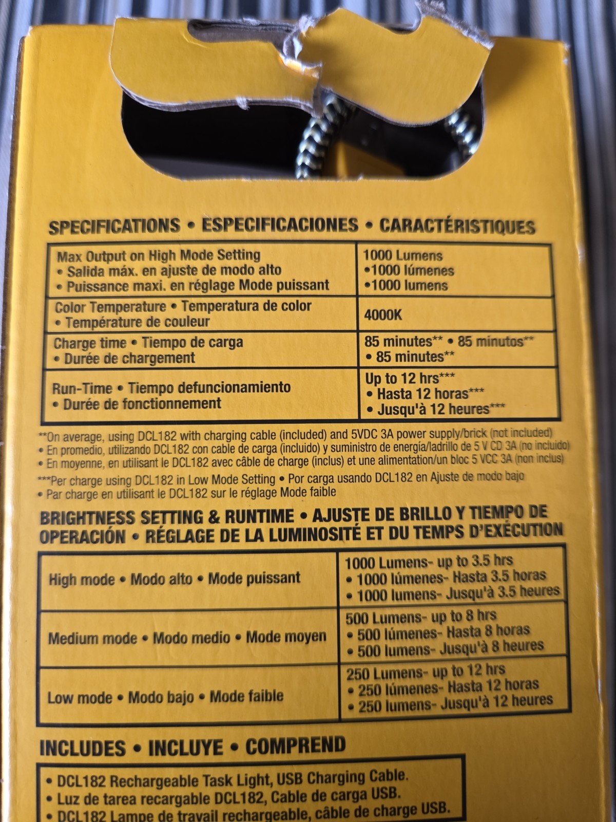 Brand New - DeWalt Rechargeable LED Task Light USB-C DCL182 (BRAND NEW) gallery