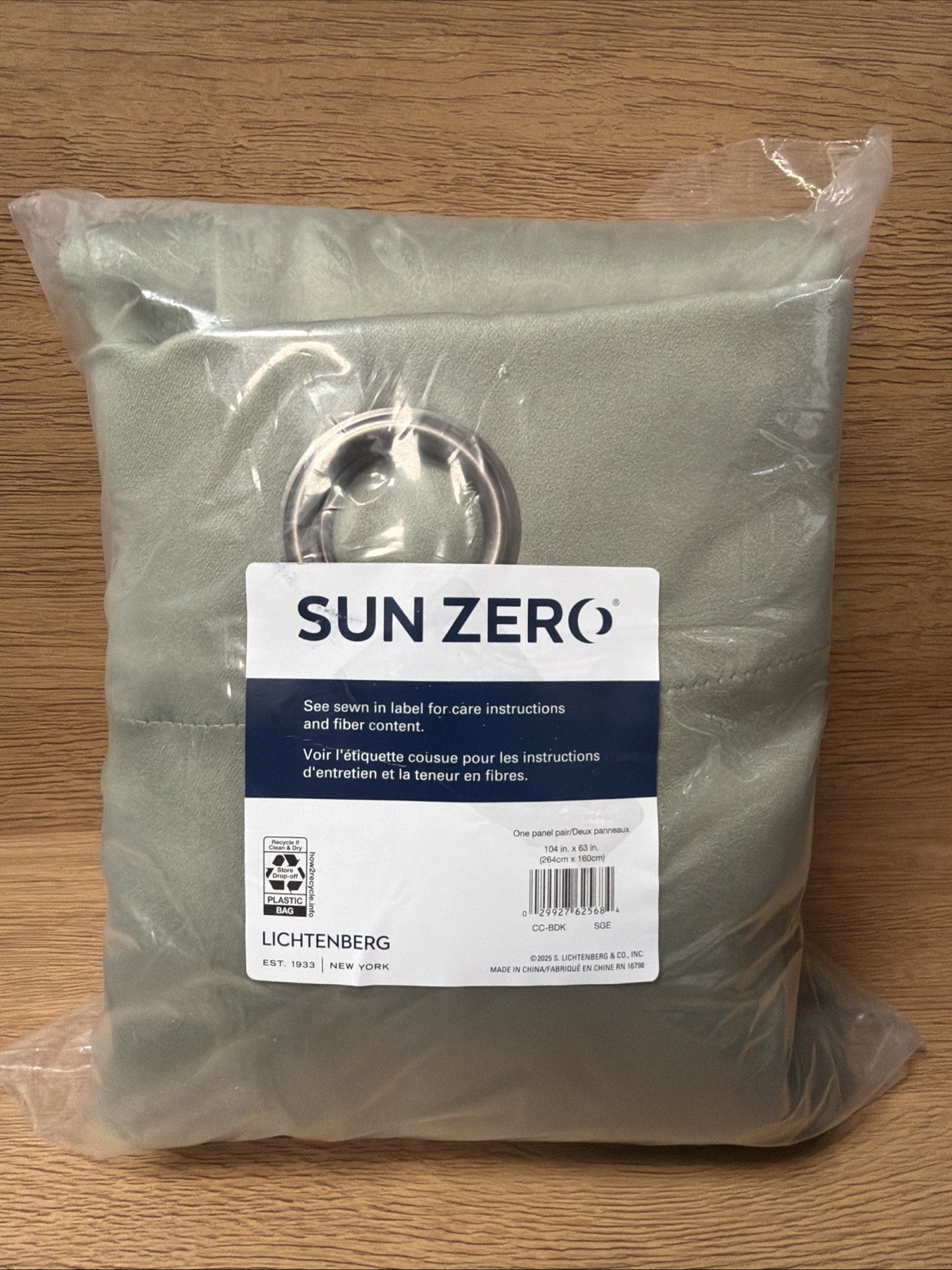 Sun Zero Panel Pair Curtain Sage Green Grommet 104 in. x 63 in. 2 Panels gallery
