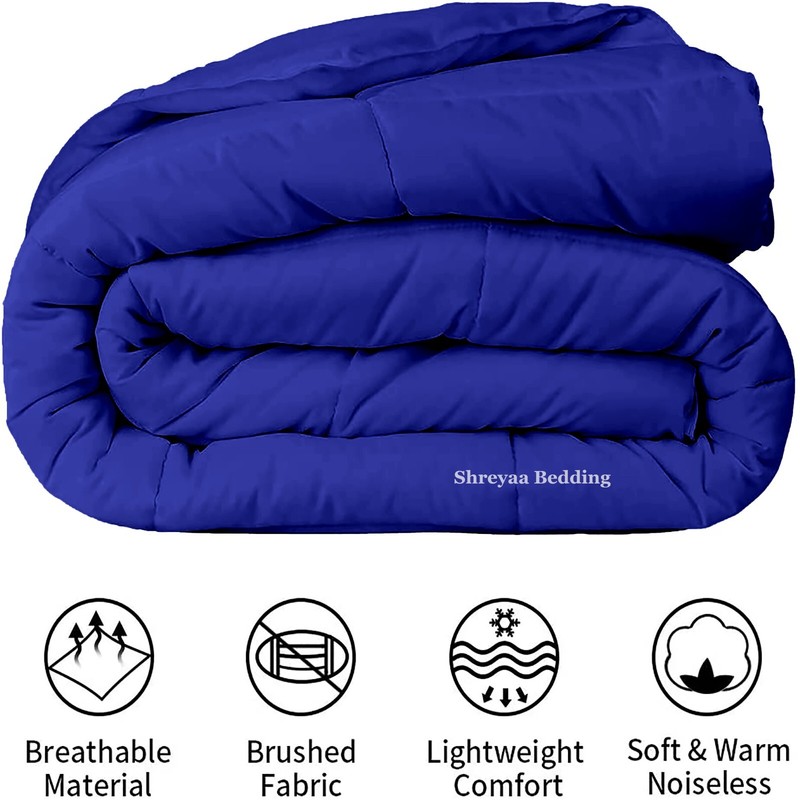 Lovely Down Alternative Comforter & Bedding Sets Royal Blue Solid Choose Item gallery