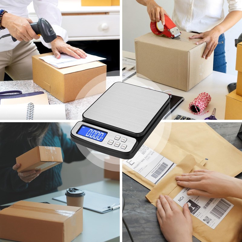 Fuzion Digital Shipping Postal Scale - 88lb x PS2, Silver Stainless Steel gallery