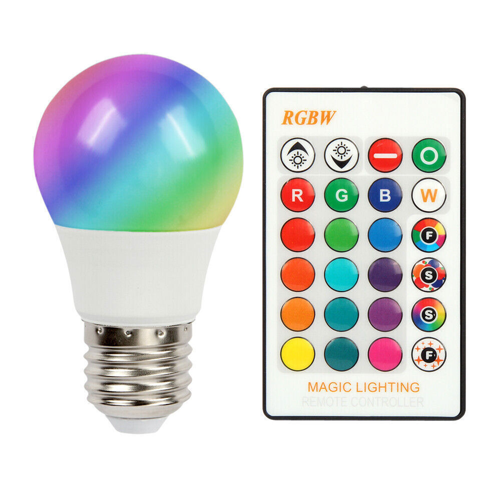 E27 RGB LED Light Bulb 16 Color Changing Magic RGBW Lamp Remote Control Colorful gallery