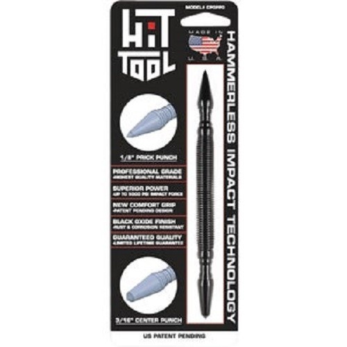 (1-pack) HIT Tool 1/8 & 3/16 In. x 7 In. HSS Steel Prick Punch Model: CP0PP0 gallery