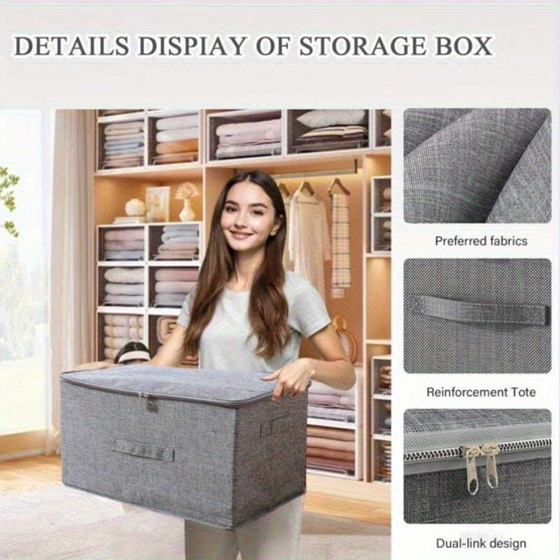 4Pcs Extra-large foldable cationic storage box,waterproof storage box gallery