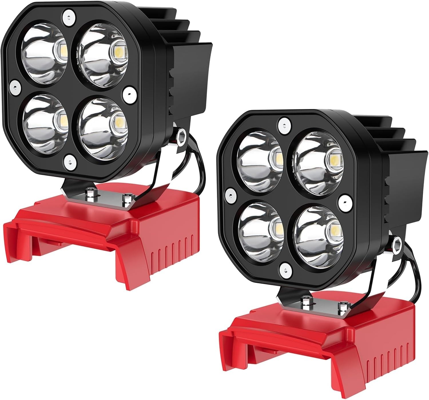 40W 6000LM LED Work Light Flashlight Compatible with Milwaukee 18V Battery gallery