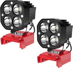 40W 6000LM LED Work Light Flashlight Compatible with Milwaukee 18V Battery