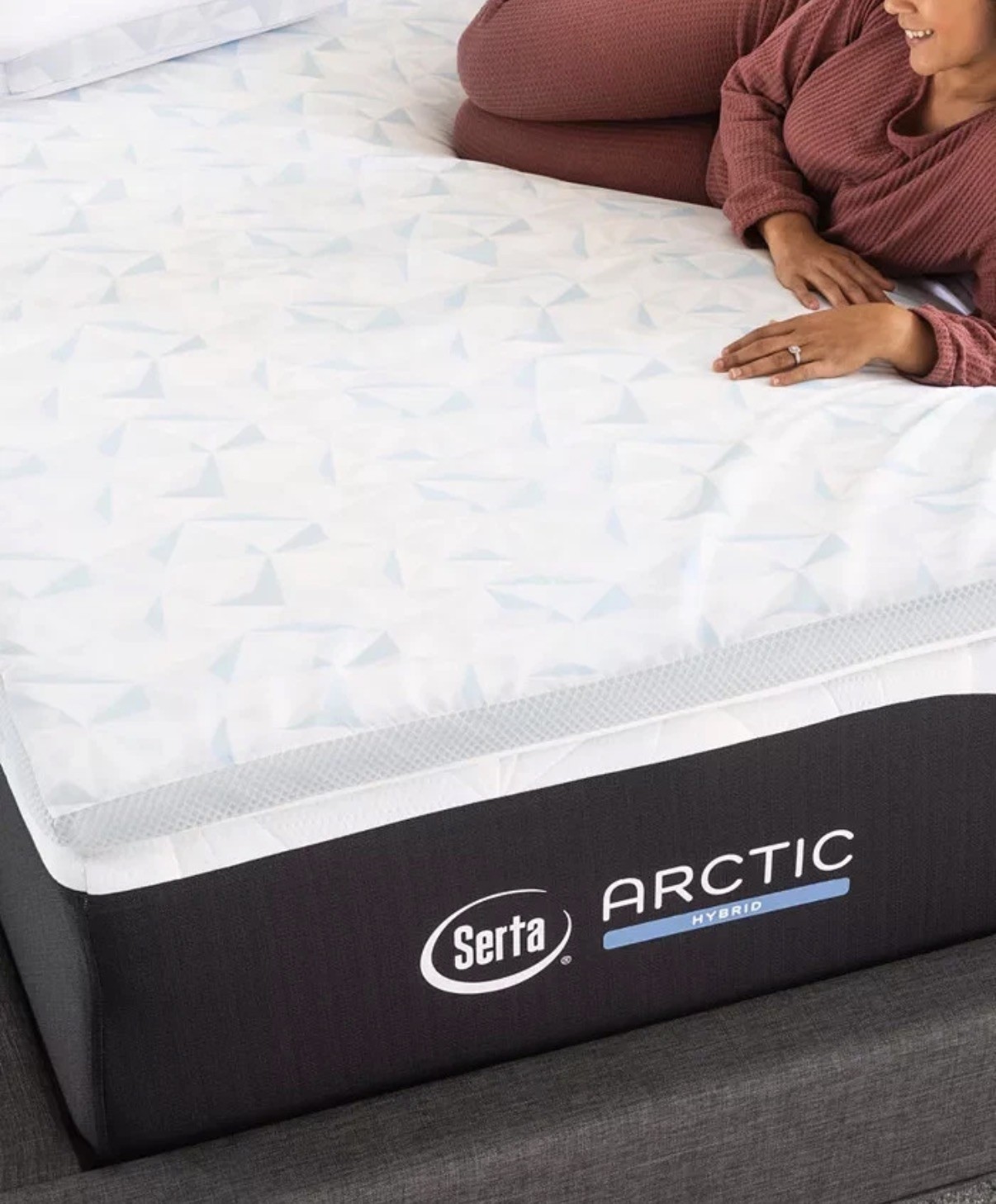 SERTA ARCTIC 2 inch Cooling Memory Foam Mattress Topper, King Size 79.5x76 (New) gallery