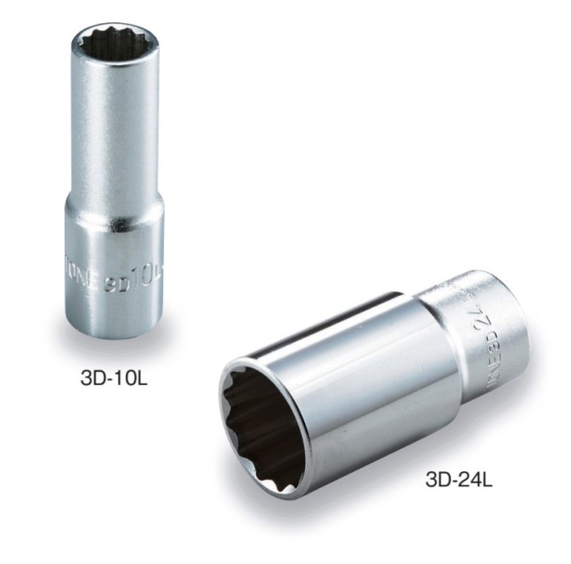 TONE 3/8" Deep Socket Dodecagon 9.5 mm Square Drive Hand Tool 8 - 24 mm Japan gallery