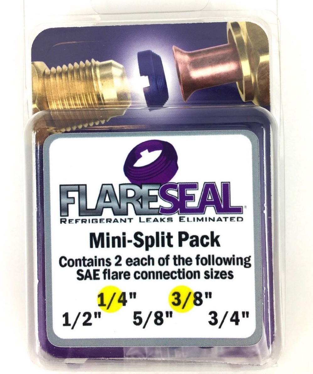 DIY Flare Seal Ductless Mini Split Pack HVAC stop Flare leaks FlareSeal MSP-0406 gallery