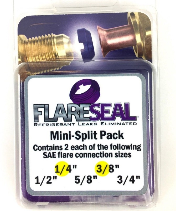 DIY Flare Seal Ductless Mini Split Pack HVAC stop Flare leaks FlareSeal MSP-0406 gallery