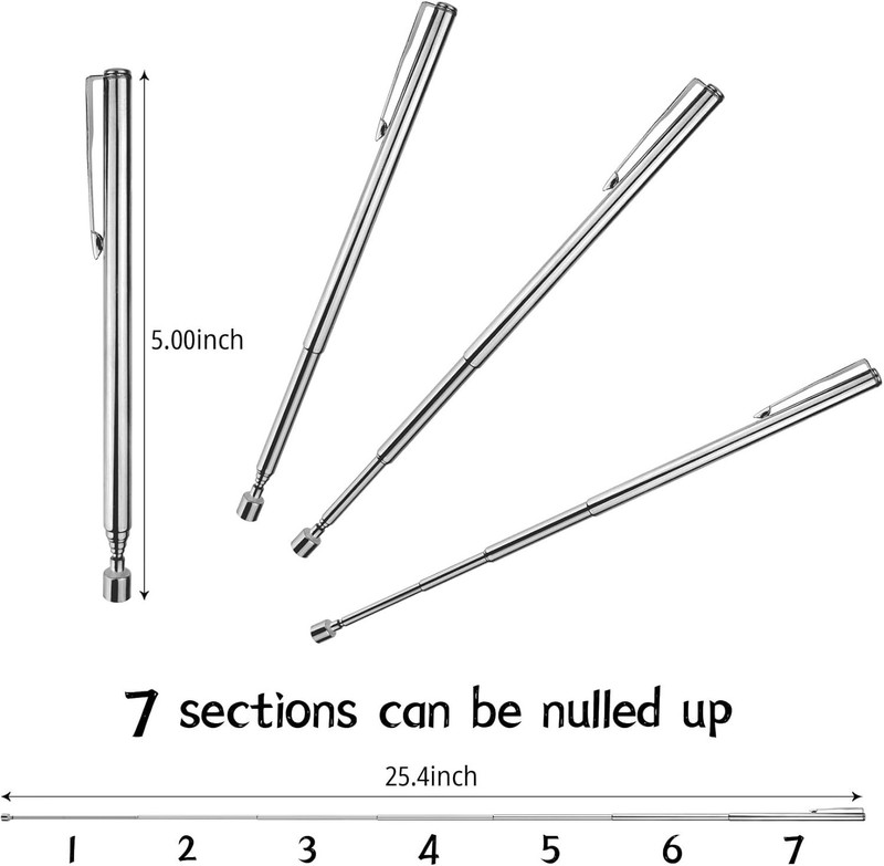 Compact Telescoping Magnetic Tool for Easy Retrieval - 4.92 to 25 Inches, 1 Tool gallery