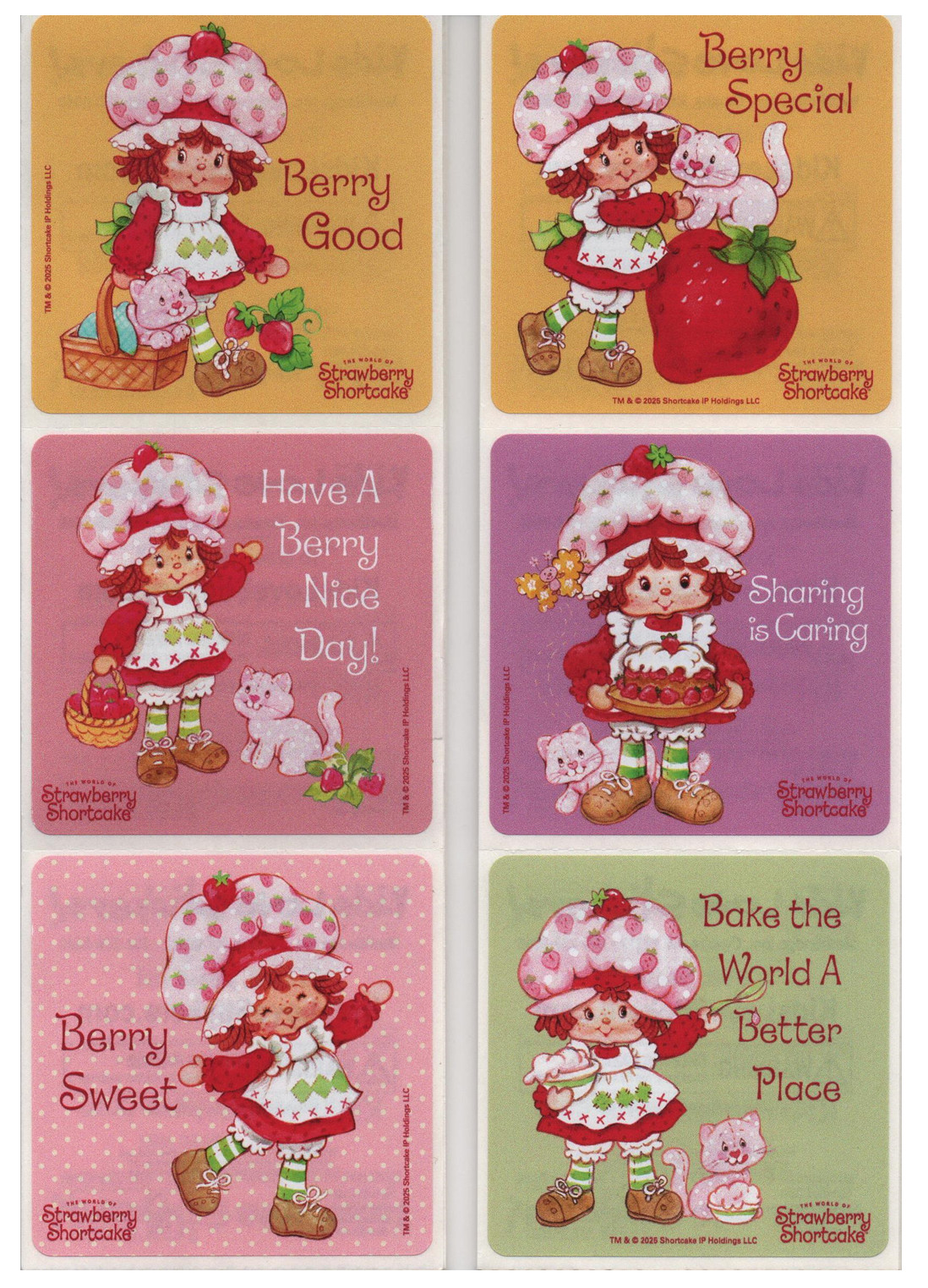 25 Strawberry Shortcake Classic Stickers, 2.5" x 2.5" each, Party Favors gallery