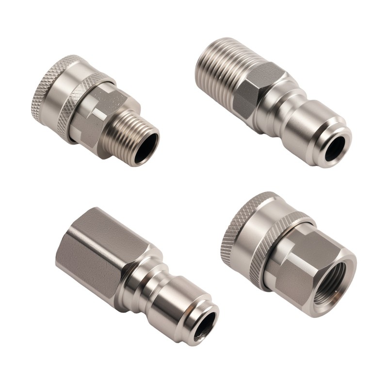 3/8" NPT Pressure Washer Coupler Quick Connect Adapter Steel Fitting 4 Pcs gallery