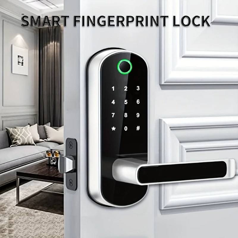Fingerprint App Remote Control Keyless WIFI Digital Touchscreen Lock 2 IC Cards gallery