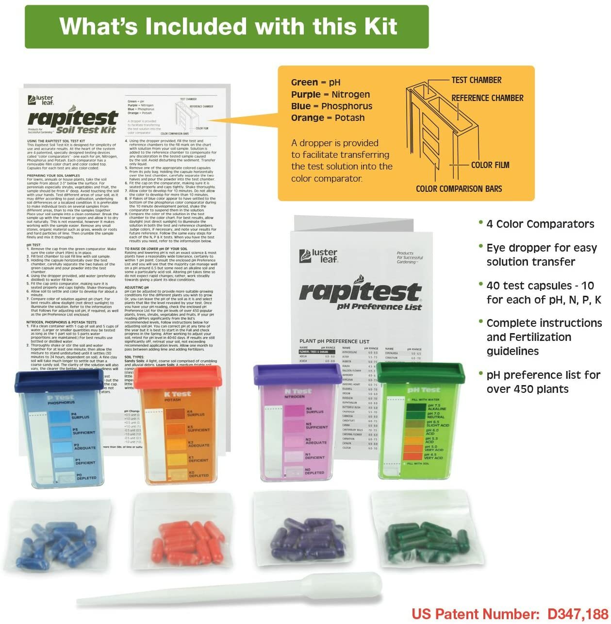 RAPITEST 1601 SOIL TEST KIT LAWN FLOWER PLANT TEST GARDEN TESTER pH NPK gallery