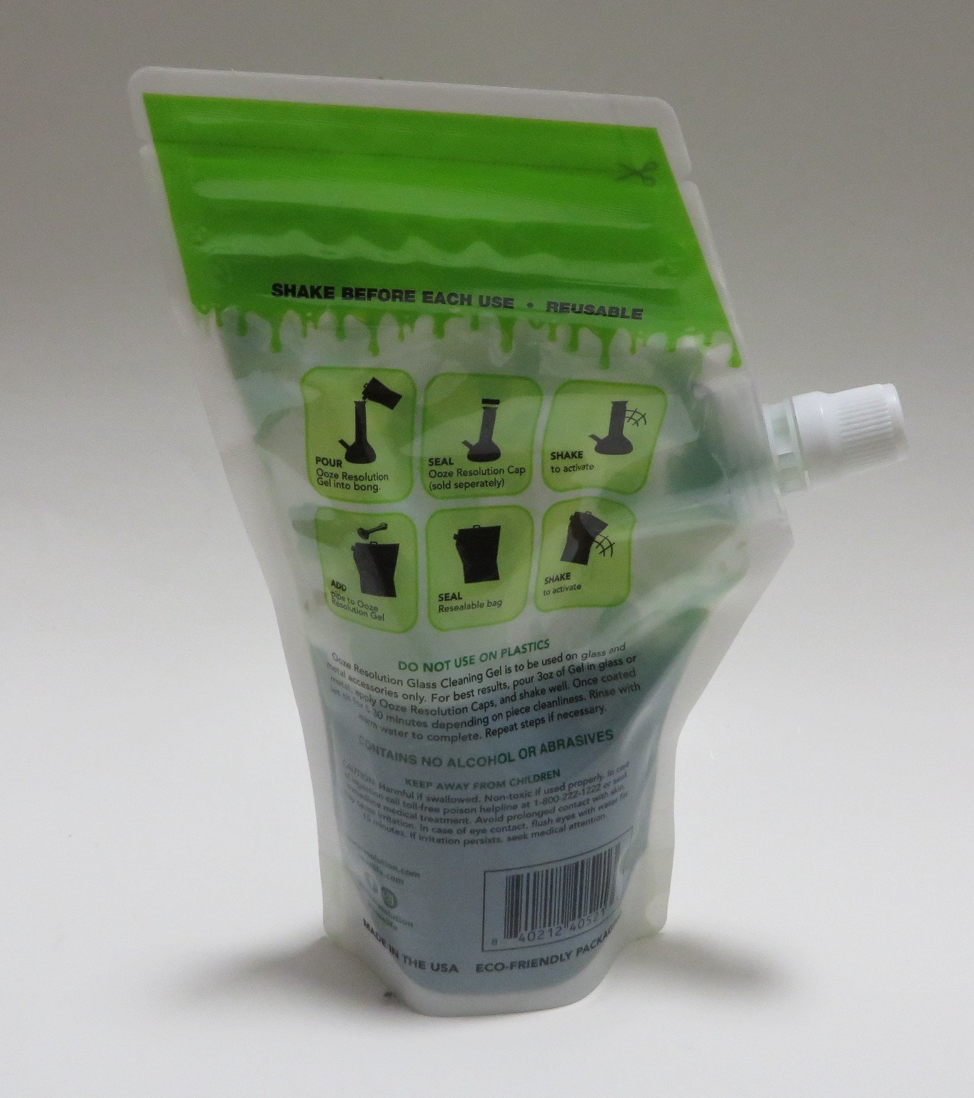 Ooze Resolution Gel Glass Cleaner - Reusable Glass Cleaner-non toxic- 240ML/pack gallery
