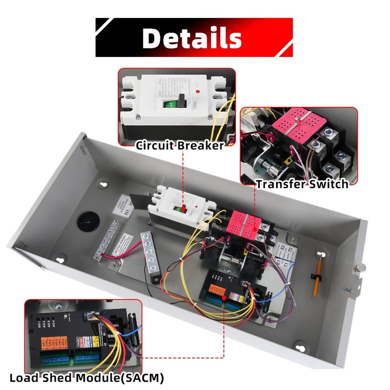 200A 200 Amp Automatic Transfer Switch w/ Power Management For Generac RXSW200A3 gallery