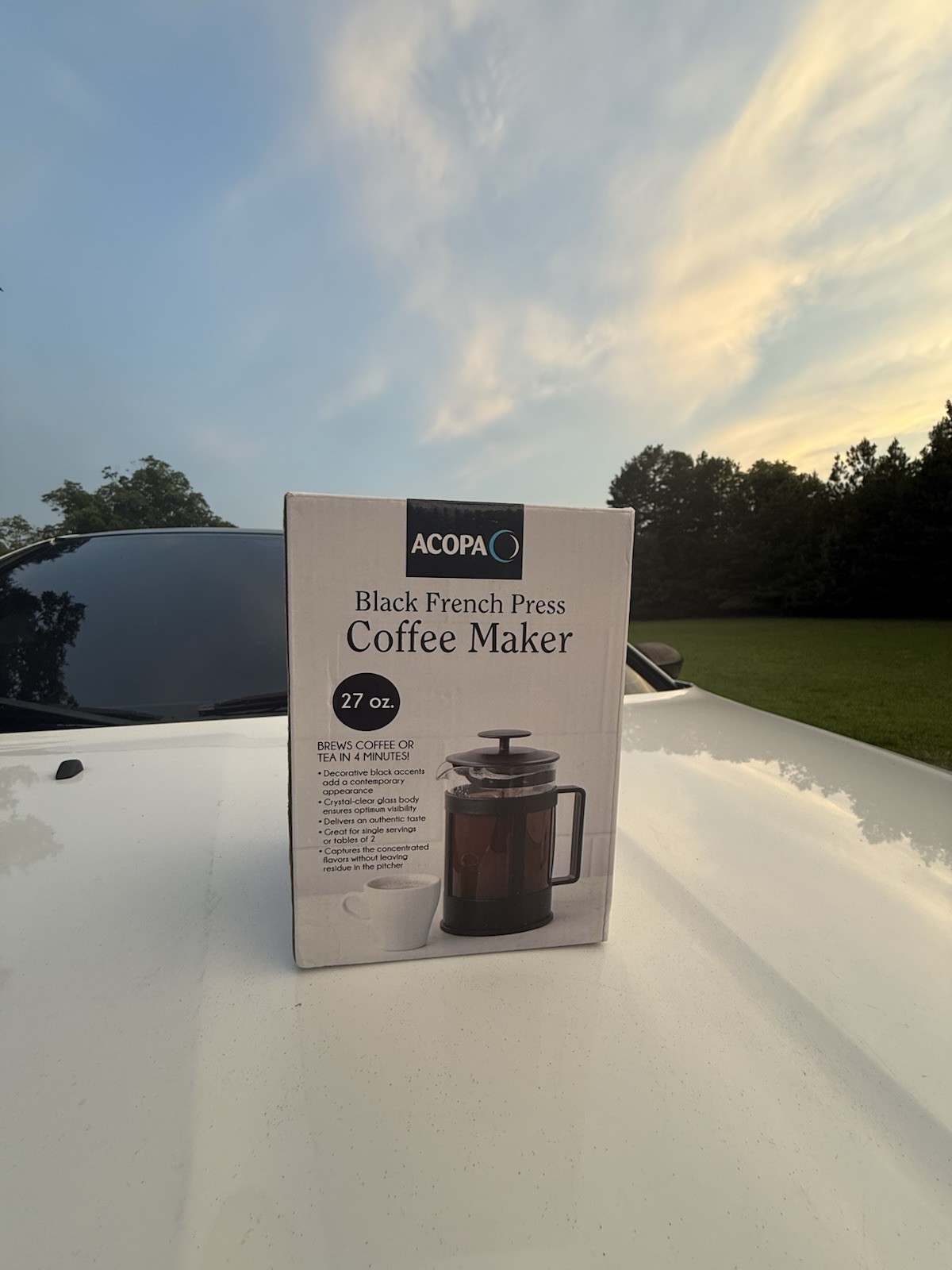New Acopa French Press Coffee Maker 33oz Brews In 4 Minutes Open Box gallery