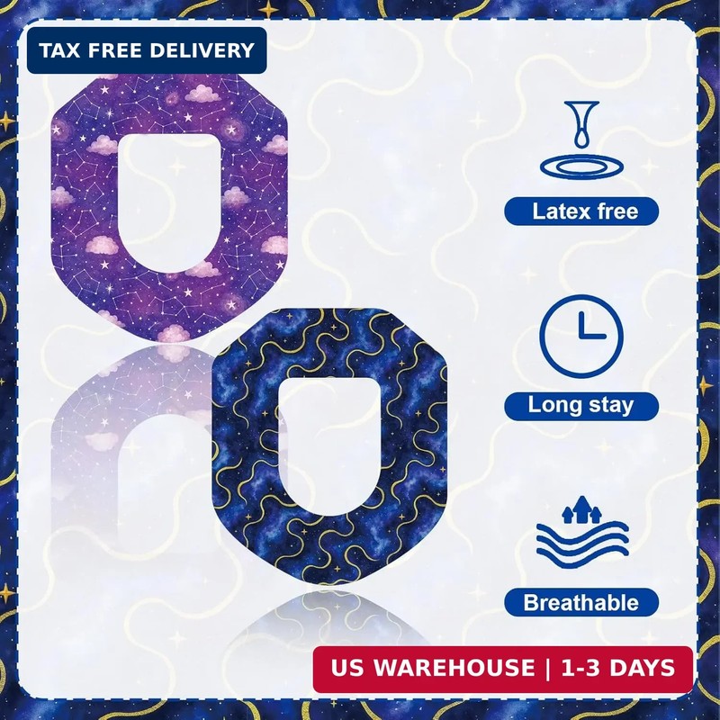 25pcs Galaxy Overpatches Waterproof Compatible with Omnipod 5, 5 Style Breathabl gallery