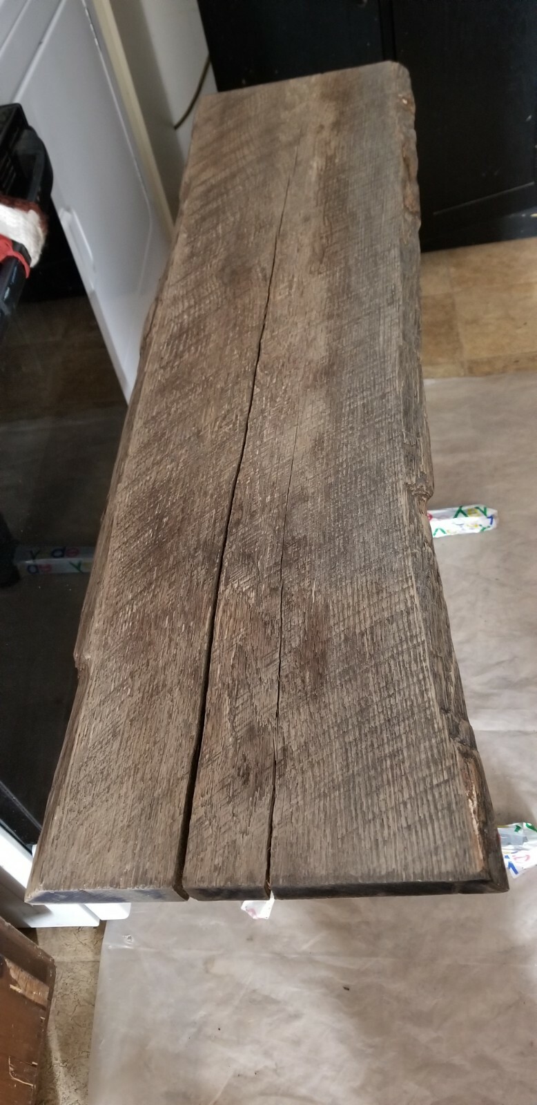 Red Oak Handmade Live Edge Metal Leg Entryway or Sofa Table 48Lx29Hx14W gallery