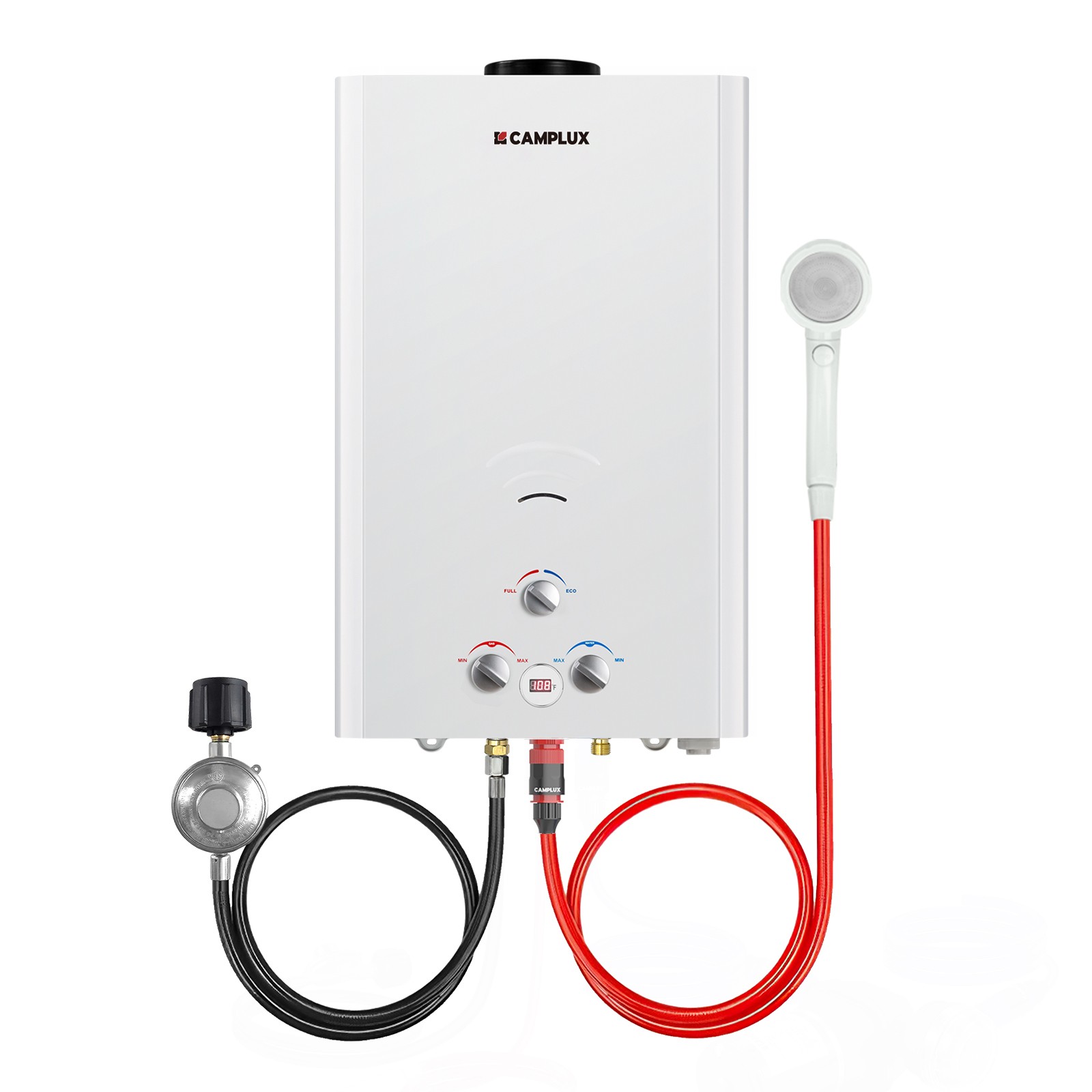 16L Outdoor Propane Tankless Water Heater Camplux for Cabin,Off-grid,Tiny House gallery