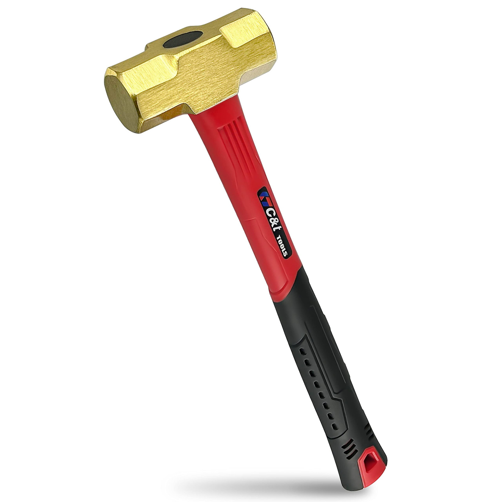 3lb Brass Sledge Hammer,Non-Sparking,Comfortable Fiberglass Handle,3-Pounds,N... gallery