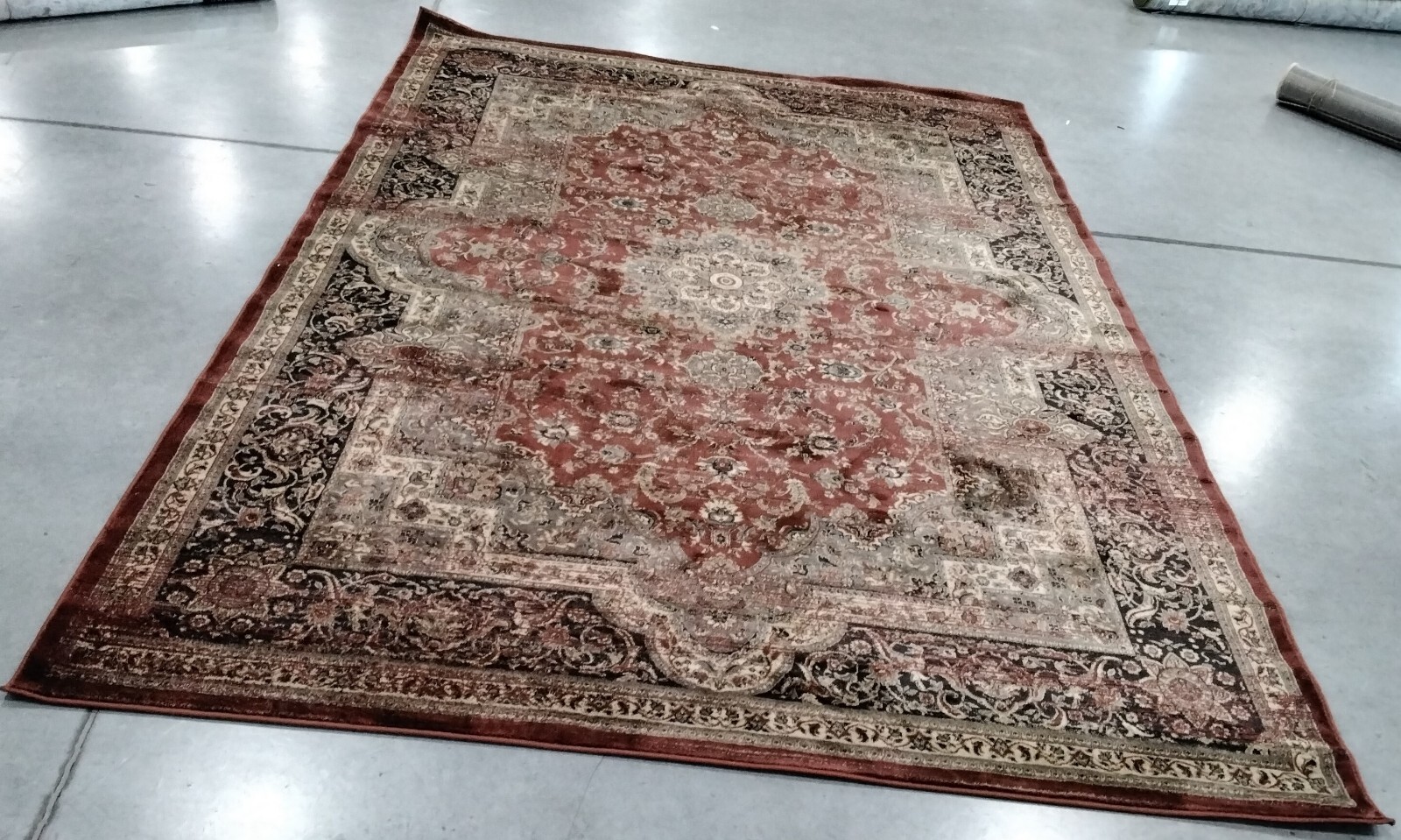 RUST / BLACK 6'-7" X 9'-2" Back Stain Rug, Reduced Price 1172743853 VTG574G-6 gallery